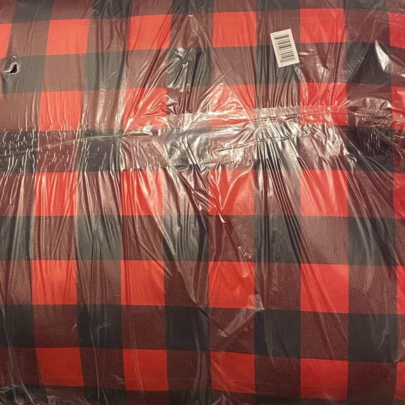 Birch Trails Red & Black Buffalo Plaid Reversible Decorative Pillow - NIP - Picture 3 of 7